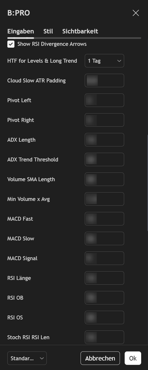 TradingView overlay - Momentum filters